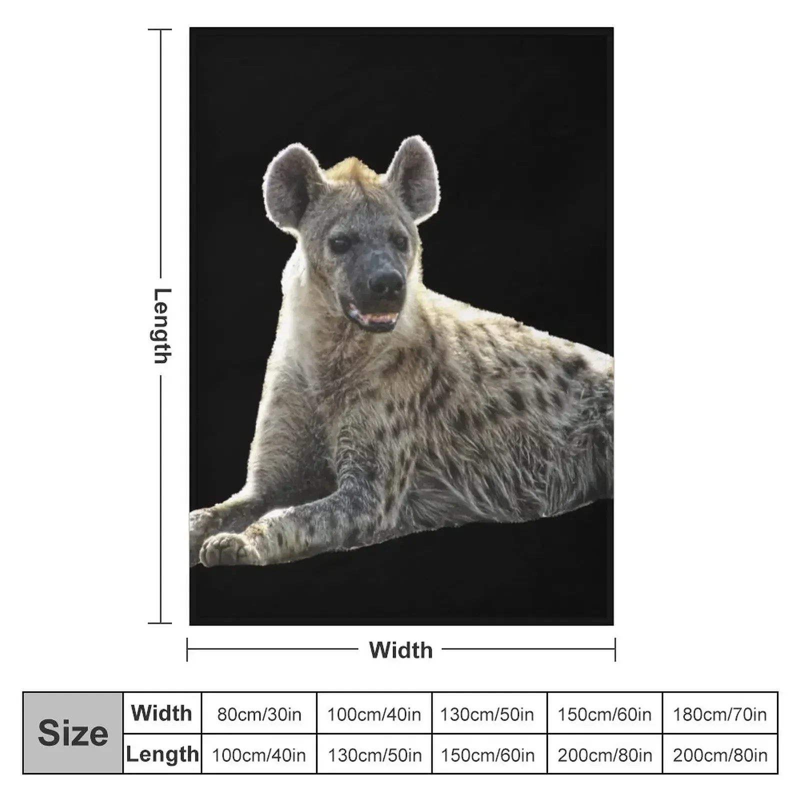 Hyena in Kenya / Africa Throw Blanket couch cozy soft plush fuzzy picnic outdoor blanket