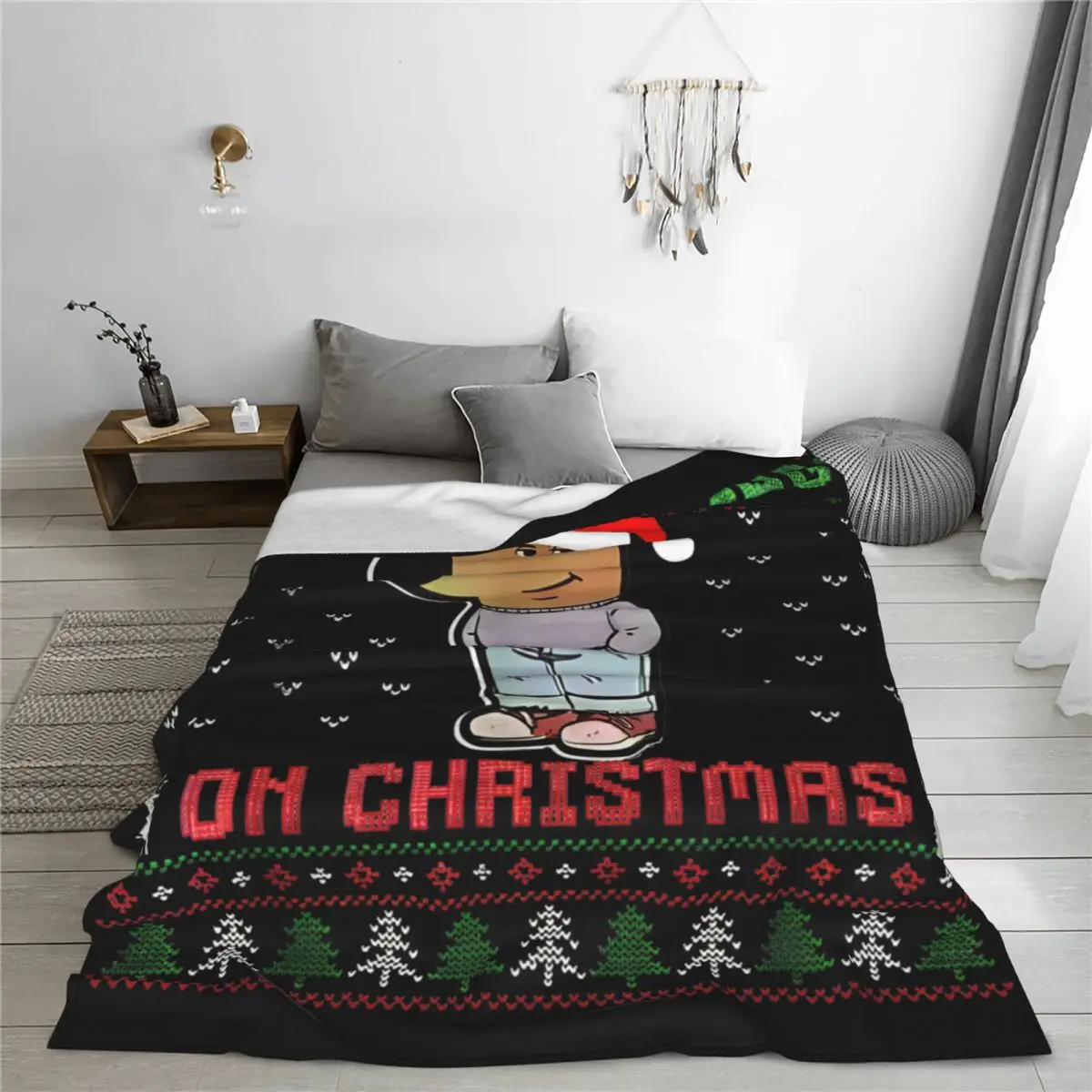 My New Character Is A Chill Guy Meme Blanket Funny Christmas Fuzzy Vintage Warm Throw Blanket for Home All Season