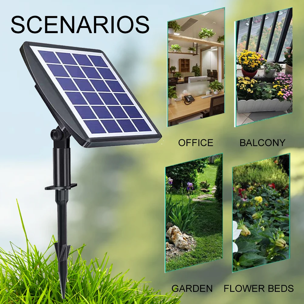 Solar Powered Automatic Drip Irrigation System Kit with Timer Garden Drip Irrigation Device for Patio Balcony Plants