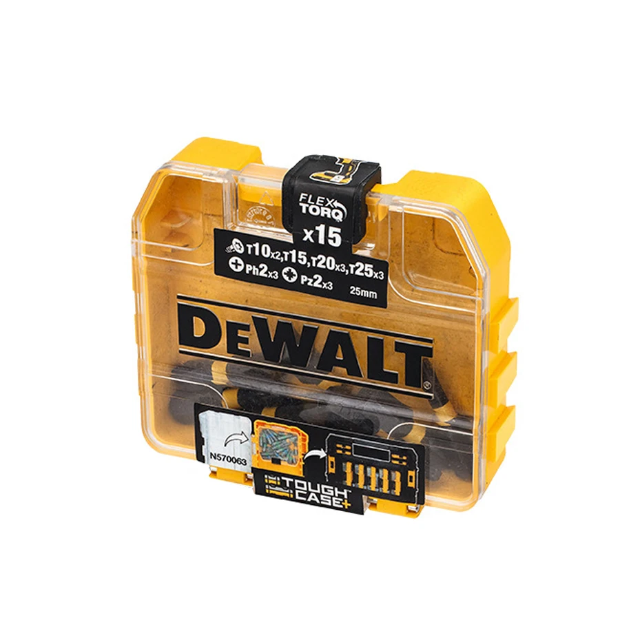 Imagem -06 - Dewalt-bits de Torção Conjunto Misto Pequeno Armazenamento em Massa Acessórios para Ferramentas Elétricas Dt70577t-qz no 15 Pcs