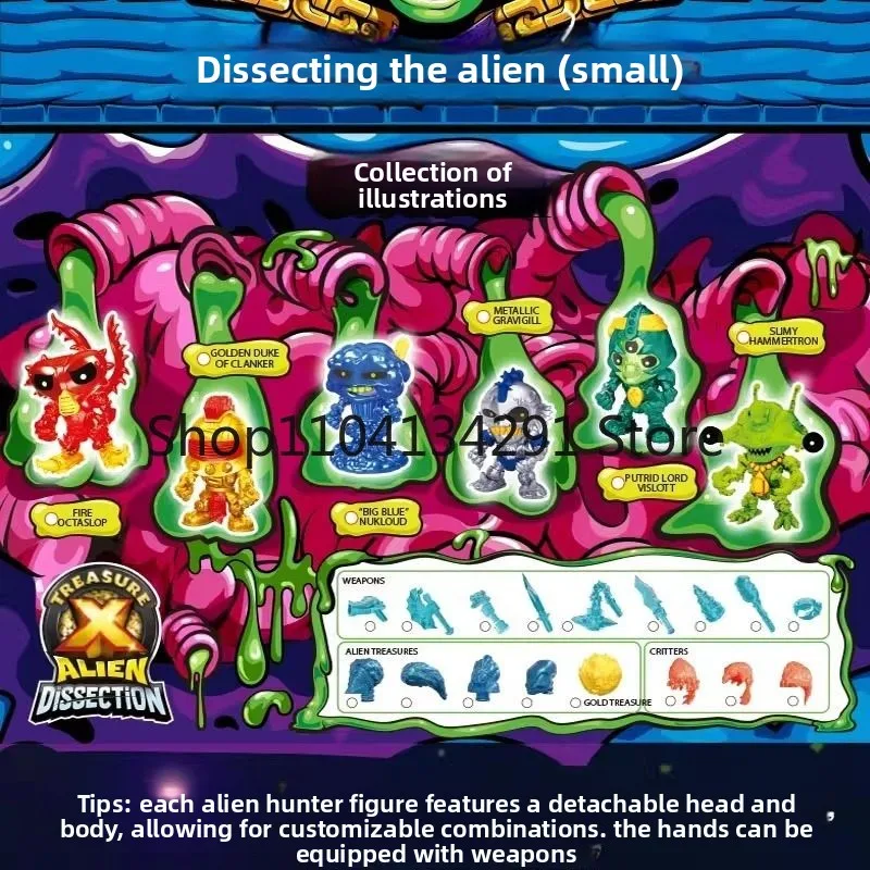 Originale Treasure X Treasure Avventuriero Alien Dissezione Caccia al tesoro Scavo Scatola cieca Figura Esplorazione Giocattolo Regalo da collezione