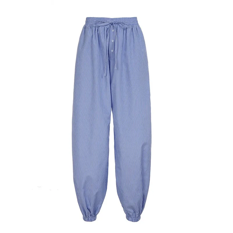 Women's Autumn Spring Pants Lantern Pants Striped Retro Simple Comfortable Loose Casual Design Fashion Soft Niche Versatile New