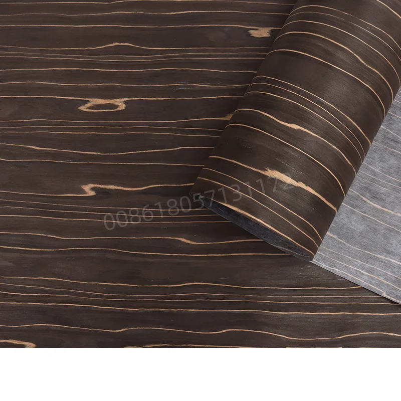Reconstituted Engineered Wood Veneer, E.V., Fleece Backing, 60x250cm,1 Piece, for Furniture & Home Decor,DIY Woodworking, Coffee