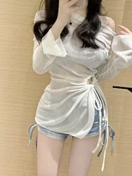 sexy Korean fashion conservative bikinis sets three pieces tie dye print bikini shorts with mesh cover smock swimsuit biquini