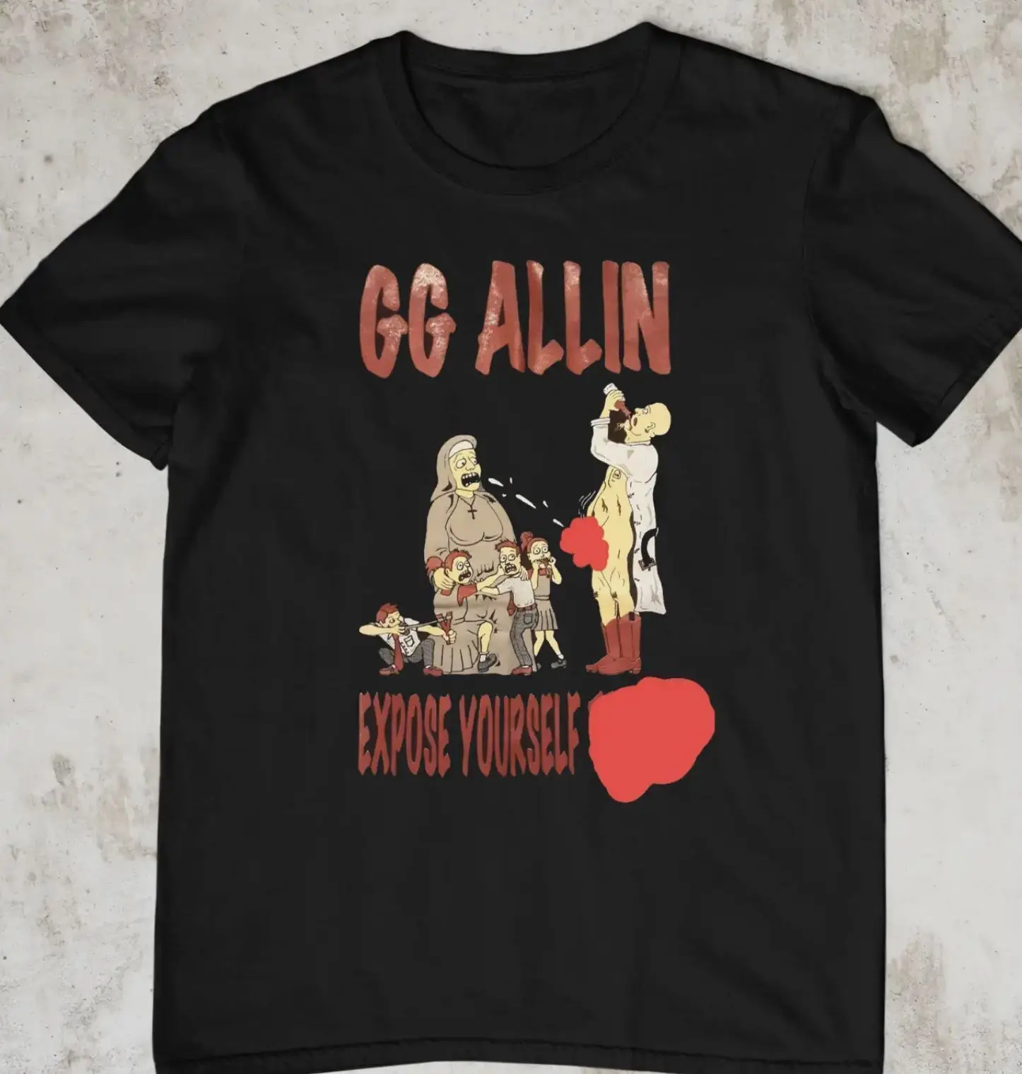 Yourself GG Allin Shirt Black Cotton Unisex All Size S-