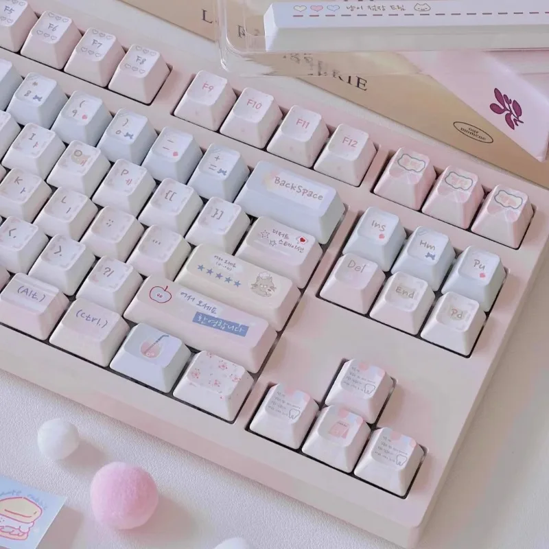 Dessert Supply Station Custom FC Keycaps with High Pink and Cute 1.8-thick PBC Thermal Sublimation Mechanical Keyboard Keycaps