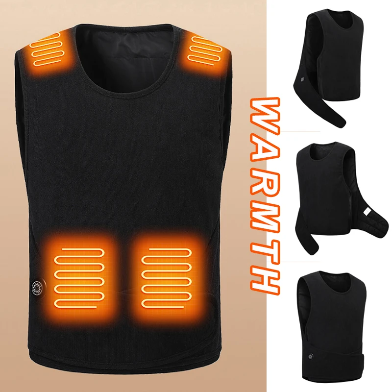 

Жилет с электрическим подогревом, жилет с подогревом, интеллектуальный контроль температуры, зарядка, теплое тело, одежда с электрическим подогревом для мужчин и женщин