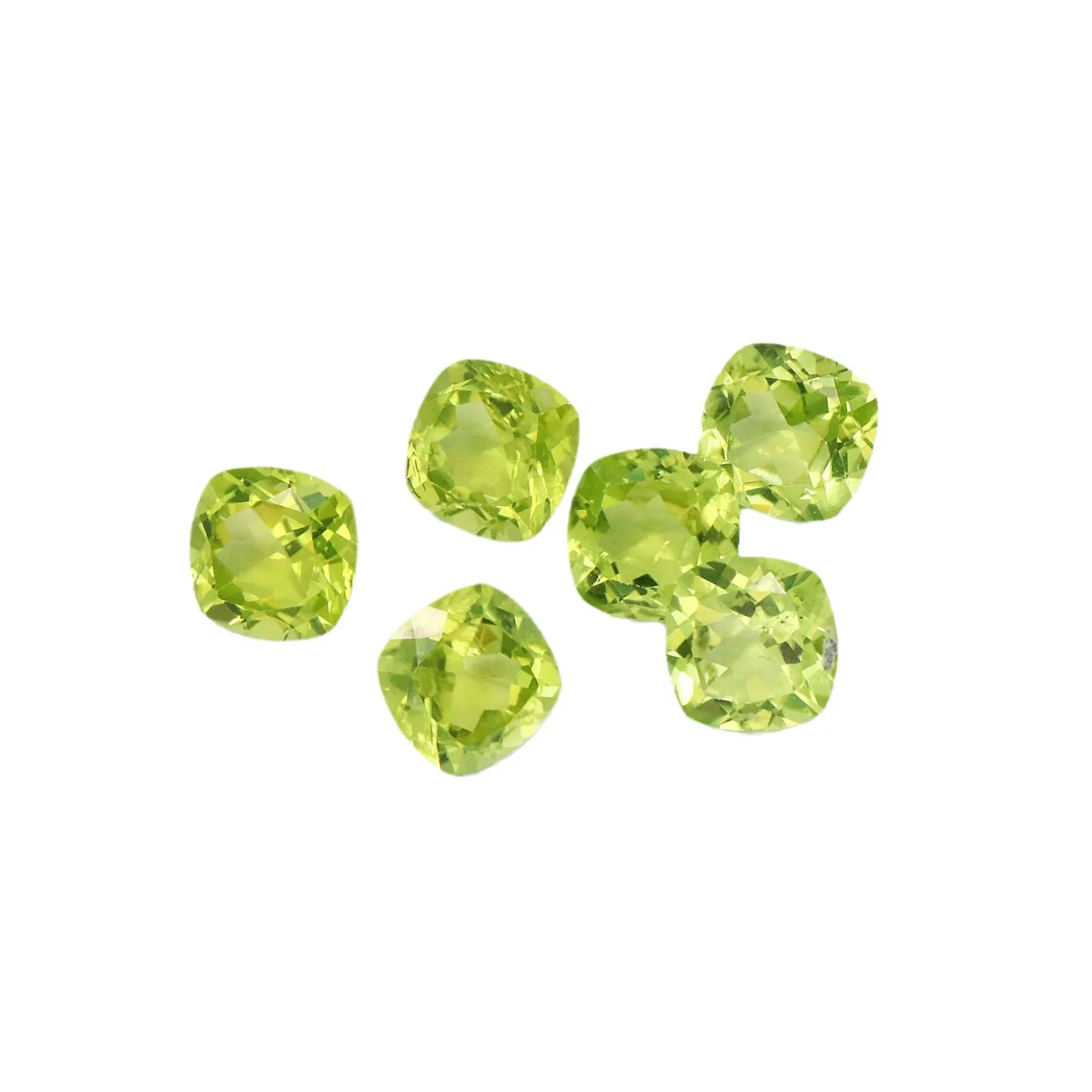 

Factory Wholesale 100% Real Natural Cube Shape Olivine Peridot Gemstone Loose Gems Diy Material for Jewelry