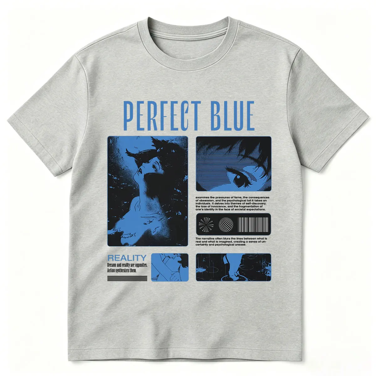 Anime Perfect Blue A Satoshi Kon Film Mima Kirigoe T-Shirt Men Women Clothing Fashion Oversized Short Sleeve T Shirt Streetwear