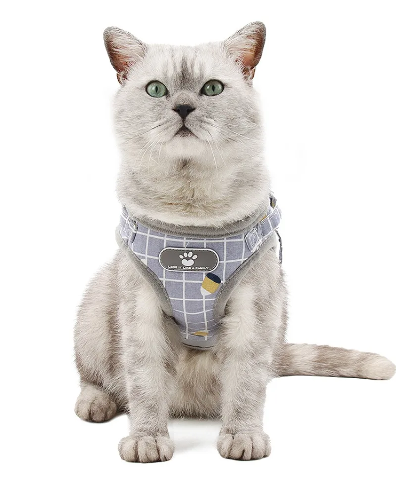 Haustier Hund Geschirr Leine Set Einstellbare Reflektierende Katze Hund Kätzchen Weste Geschirr Kleine Mittelgroße Haustier Welpen Kragen Geschirr Heimtierbedarf – Detail 7