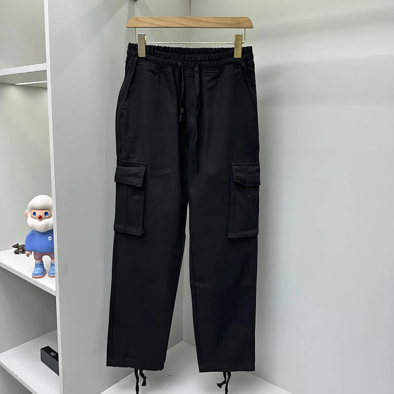 

Waed Pure Cotton Men's Spring New Elastic Waist Faionable Casual Pants Workwear Versatile Comfortable Outdoor Sle