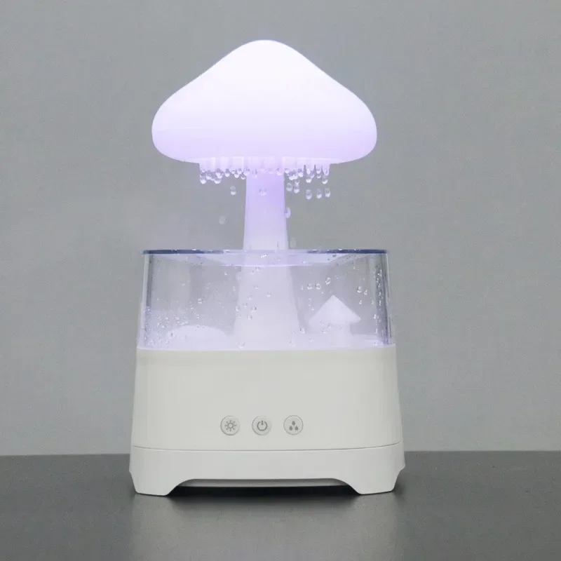 

Living Room Bedroom Decorative Desk Lamp Rain Cloud Diffuser Humidifier Smart Speaker