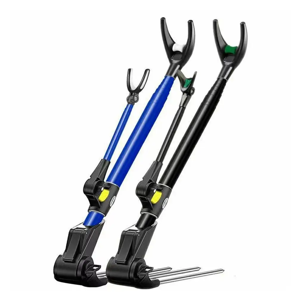 2.4 متر الصيد رود قوس الفولاذ المقاوم للصدأ ثنائي الغرض الصيد رود حامل العالمي دعم تلسكوبي الصيد رود الصيد