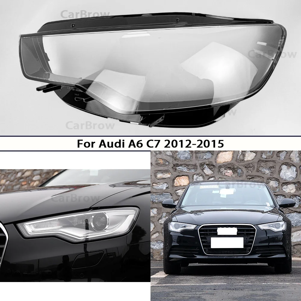 

Headlight Shell Plexiglass Replace Original Lens For Audi A6 C7 2012 2013 2014 2015 Headlamp Cover Shade Transparent Lampshade