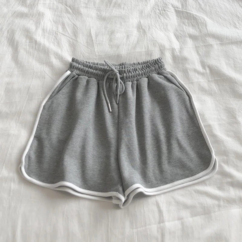 Women Striped Casual Shorts Korean Harajuku Loose All Match Sports Shorts Summer Fashion Simple Yoga Thin Mini Shorts Female image 4