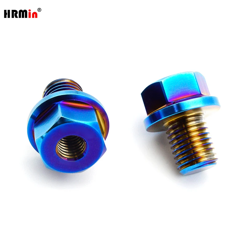 HRMin Factory High quality Gr.5 Titanium Alloy 10.9 grade Auto Engine Magnetic Oil Drain Plug 1ps M12*1.5mm For Benz BMW (E)MINI