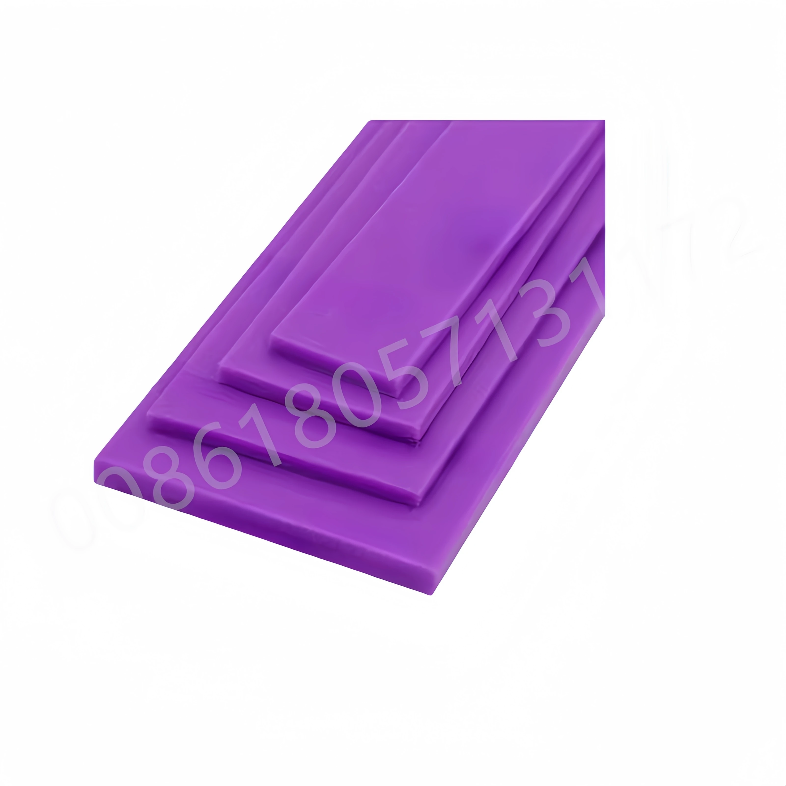 Custom Solid Silicone Rubber Strip Heat Resist High Temperature Insulation Gasket Purple