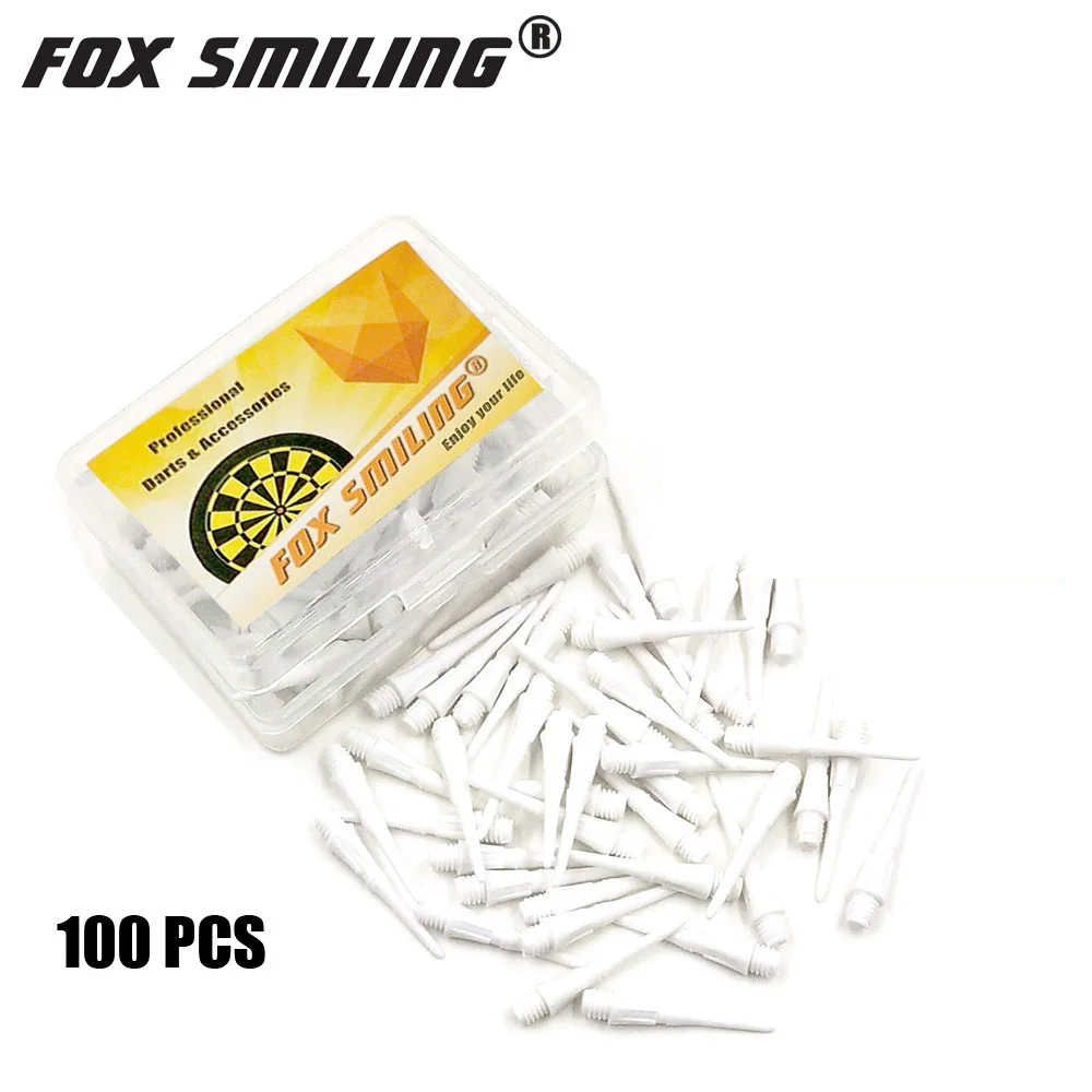 Fox Smiling 100PCS/Set Electronic Darts Tip 2BA Groove 25mm Soft Tip Dart With Case Package