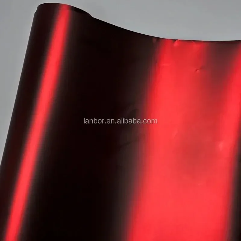 Film Vinyl Pembungkus Mobil Otomatis Warna Merah Romanee PET Langsung dari Pabrik Tahun 2025
