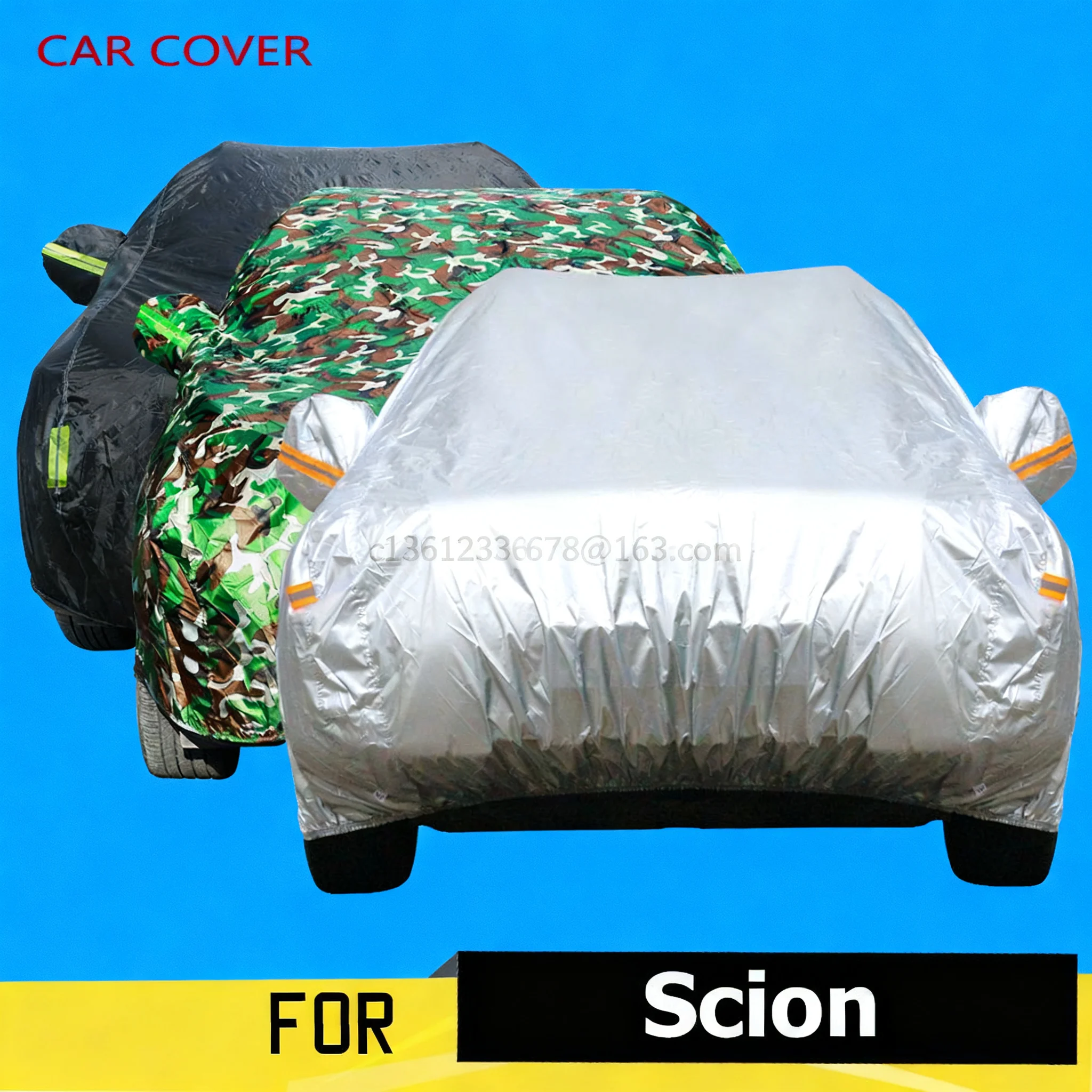 Full Car Cover Sunshade Automotive Outdoor Anti UV Sun Rain Snow Resistant Cover Dust Proof Fit For Scion Tc xA xB xD
