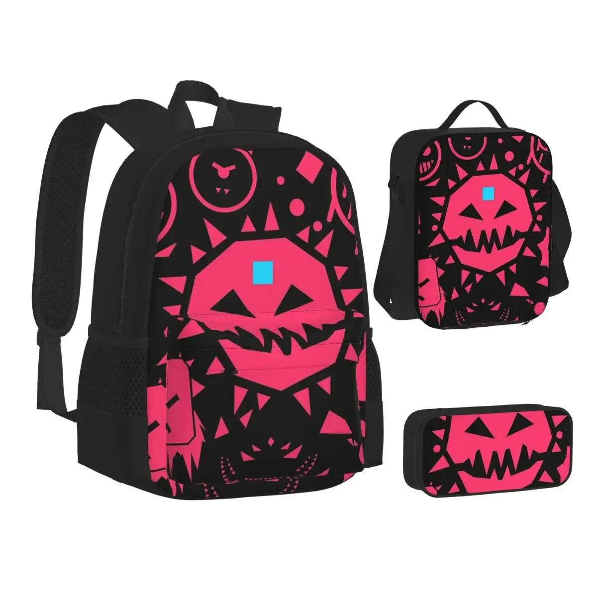 Just Shapes And Beats Backpacks Boys Girls Bookbag Children School Bags Cartoon Kids Rucksack Lunch Bag Pen Bag Three-Piece Set