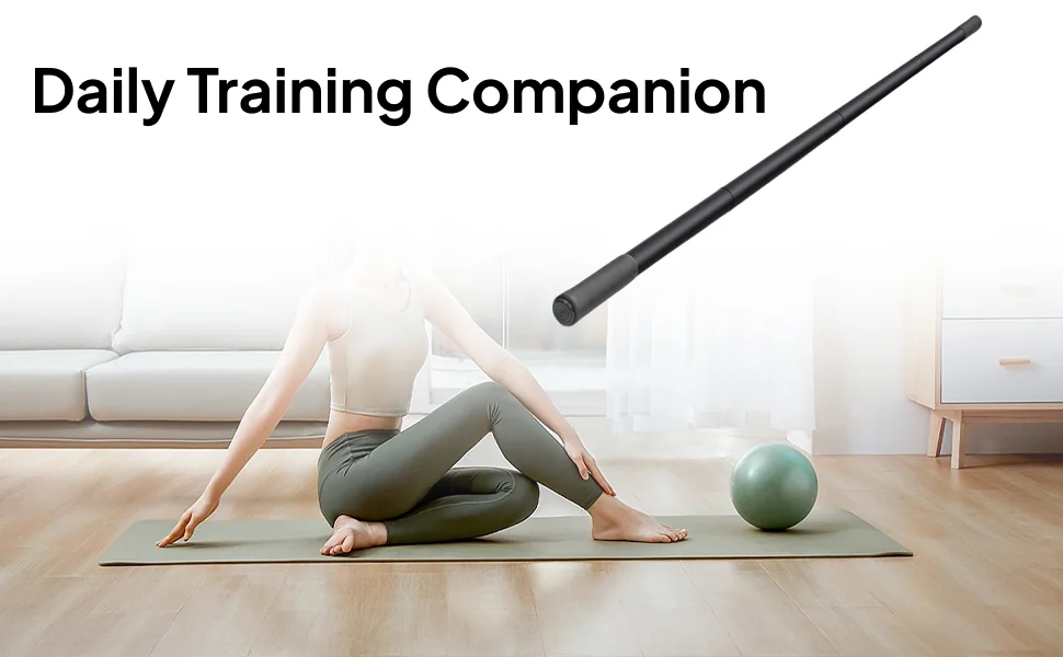 

Растягивающаяся палка для йоги, регулируемая растягивающаяся палка для тренировок, тренажерная палка с 4 стальными стержнями и поролоновыми ручками для тренажерного зала, пилатеса