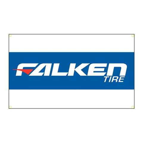 Tires F-falkens Flag Polyester Digital Printing Banner for Garage Wall Art Out Door Decoration With Brass Grommet