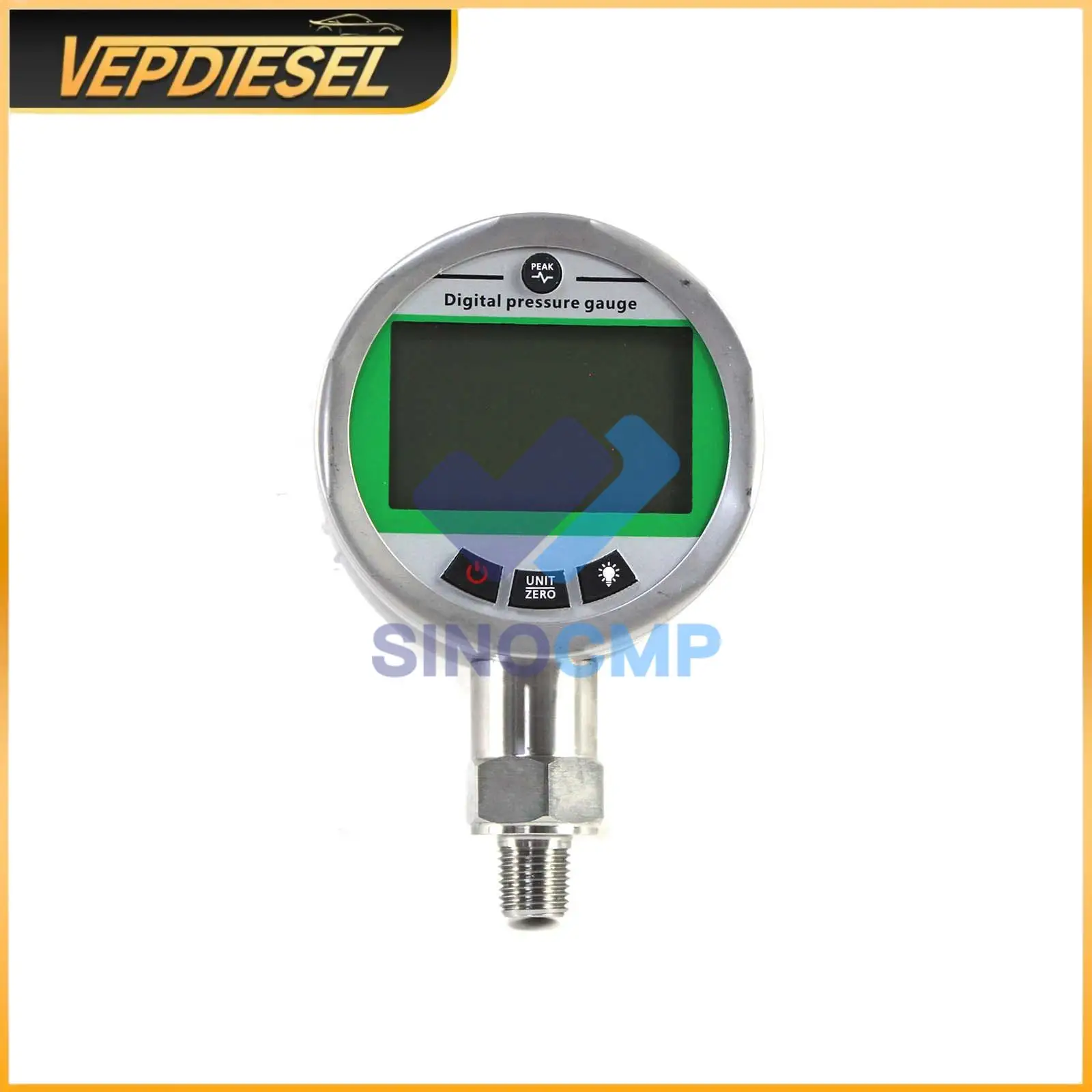 

Digital Pressure Gauge W/ NPT1/4 M101 Interface 70MPA/10500PSI G1/2 for CAT CASE John Deere Komatsu Pressure Meter Testing Tool