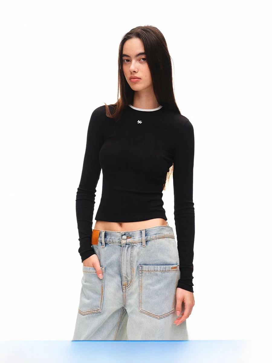 

Женский топ NAWS Select 7: длинный, повседневный, облегающий, с узором «Тефта», круглым вырезом, приятный к телу, для отпуска