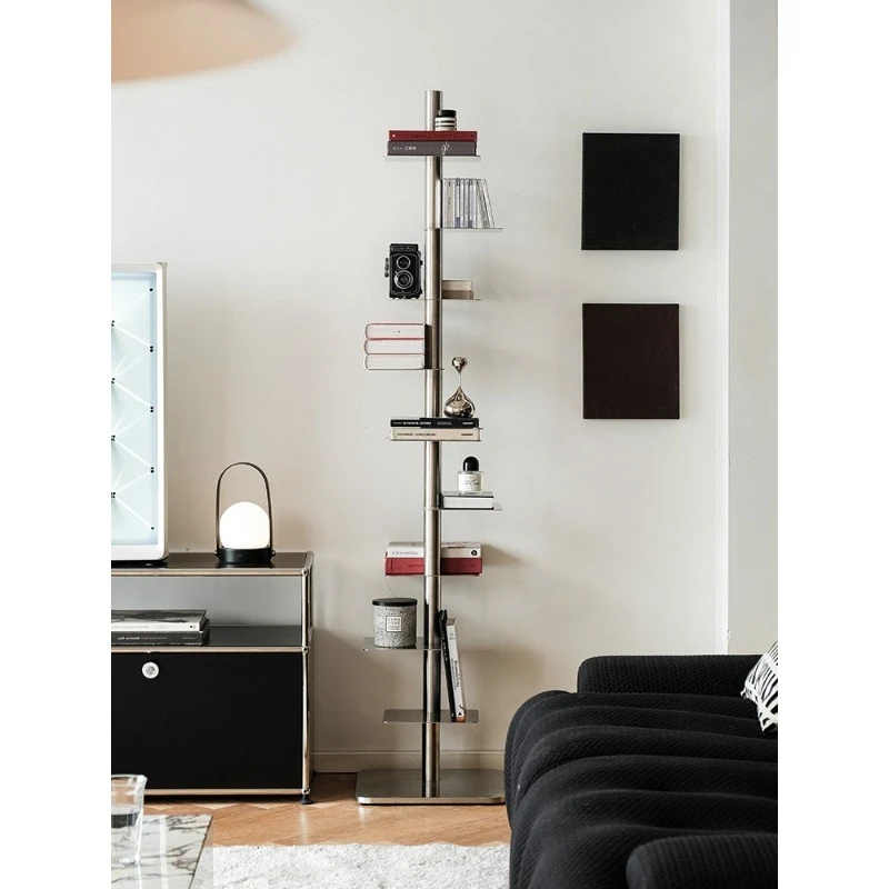 

Invisible Bookshelf Creative Stainless Steel Multi-Layer Display Stand