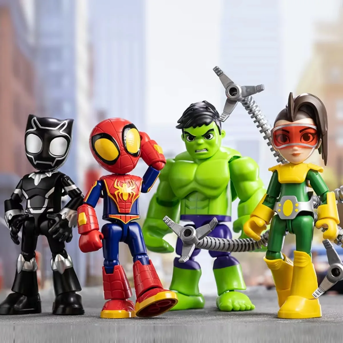 In Stock Genuine Blokees Marvel Spidey Amazing Friend Spider-Man Miles Ant-Man Anime Figure Action Figure Model Collection Toys view 4