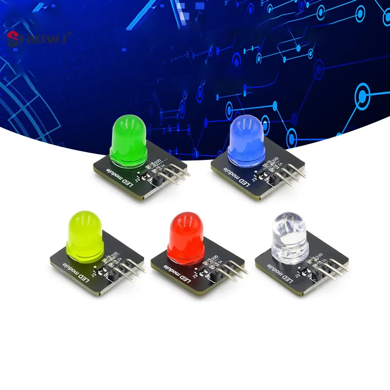 DC 3.3v-5v 10mm Light-emitting Module Led Sensor LED Indicator Light-emitting Tube Driver Modules For Arduino Control