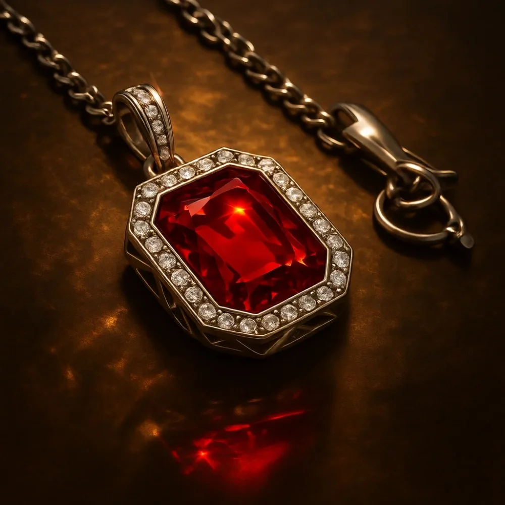 

Кулон с кристаллами Iced Out на цепочке из нержавеющей стали в кубинском стиле для мужчин и женщин