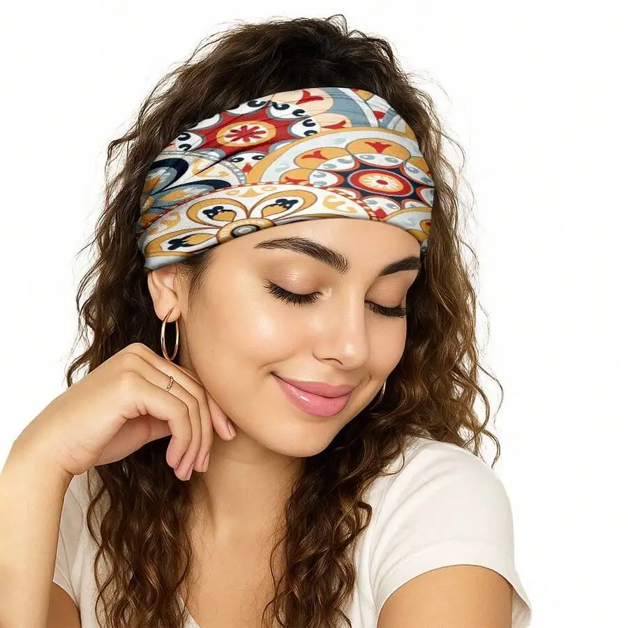 

Womens Printed Multi-Functional Headband For Sports Yoga Hiking Cycling Outdoor Daily Use