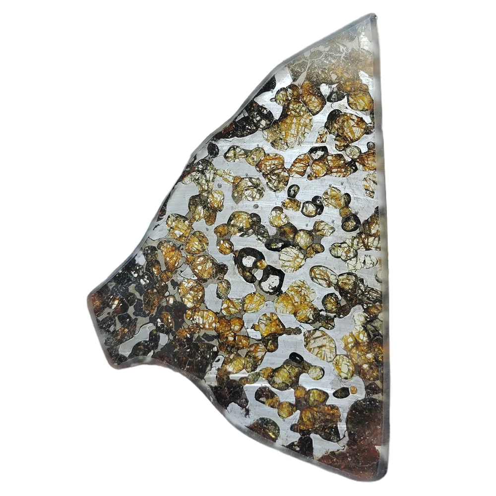 

Brenham Olive Meteorite Specimen Pallasite Olive Meteorite Slice Natural Meteorite Material Gift Collection