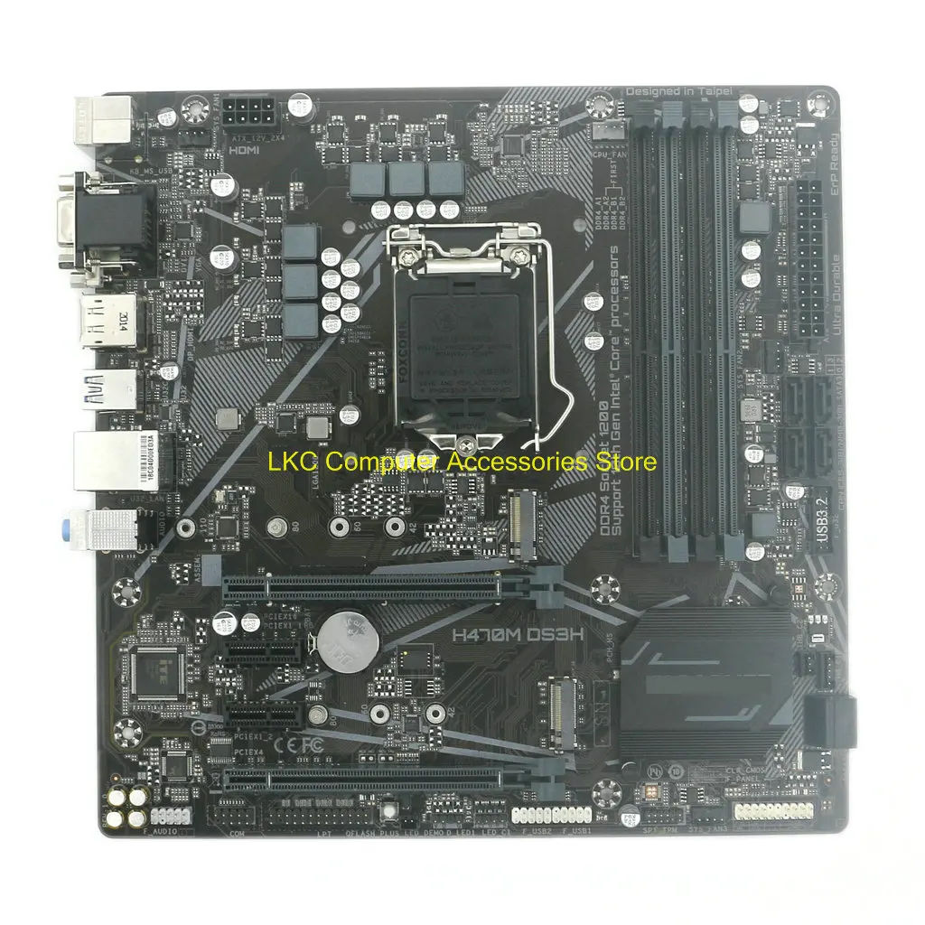 

For GIGABYTE H470M DS3H Motherboards LGA1200 DDR4 USB 3.2 H470M Used Desktop Mainboard 100% Tested Supports 11600K 10600KF 10400