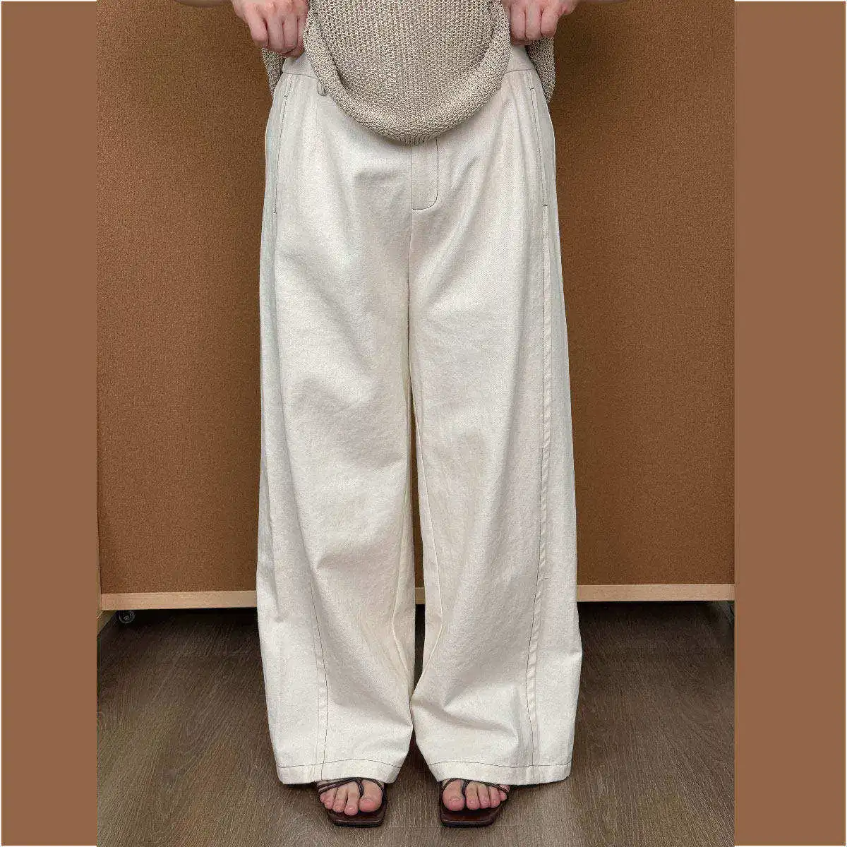 

Fun Boche Straight Leg Cotton Denim Jeans High Waist Casual Sle for plus Size Women New Autumn Model 2230 Pure Color
