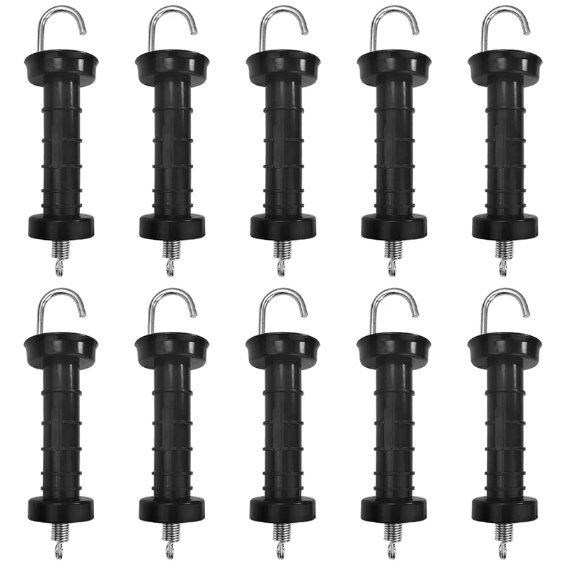 

10 PCS Gate Handle For Electric Fence, Insulated Spring Tension, Replacement Accessories For Fencing, For Pasture Gates