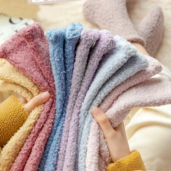 Inverno soffici calzini sfocati accogliente calzino in Cashmere morbido velluto spesso caldo pavimento del letto casa pantofola calzino per donna uomo inverno caldo Sox