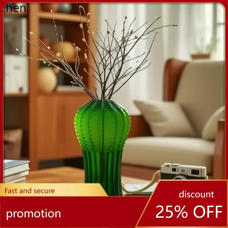 YFY frosted tall glass vase - premium feel for living room, dining room, entryway floral arrangements - high-value home decor