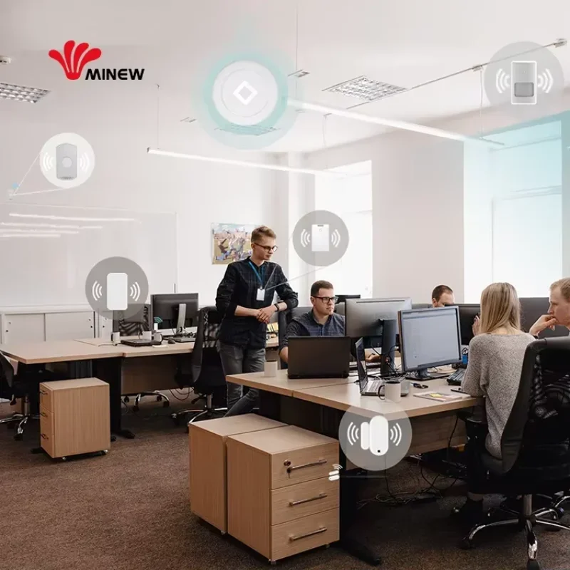 Smart Home Office Beveiliging Inbraakalarmsysteem IoT-apparaat Inclusief Beacon & Pir Sensor & Bluetooth Gateway & Asset Tag