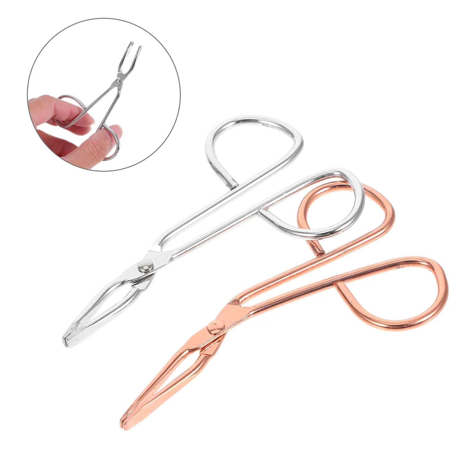 2 PCS Eyebrow Tweezers & Eyelash Applicators – Precision Brow Plucker and Beauty Tool Set