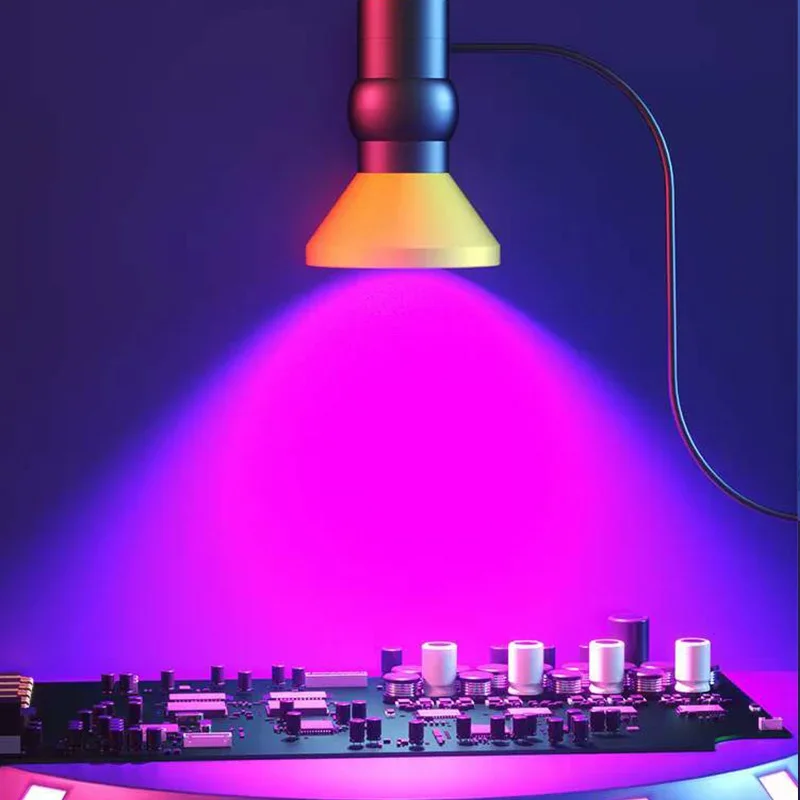 Lampa UV B&R 10W do utwardzania, fioletowa, o wysokiej intensywności, zielona lampa do spawania olejem, szybka lampa ultrafioletowa 6s do naprawy płyt głównych telefonów. — zdjęcie 6