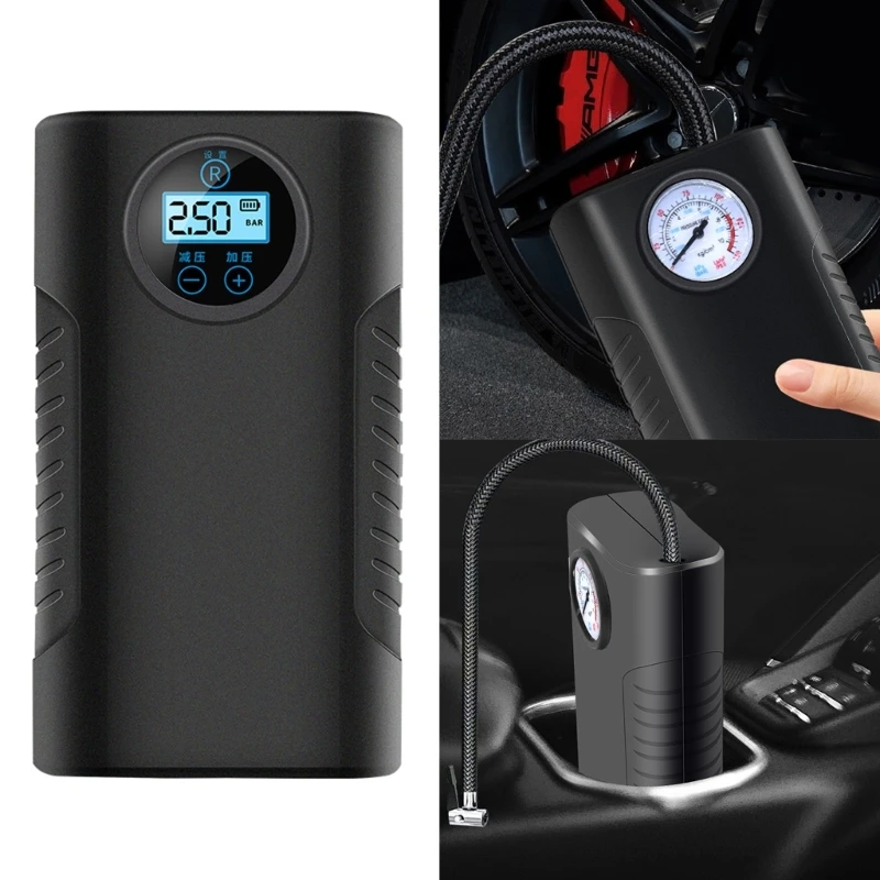 G99F Tire Inflator Portable Air Compressor Car Tire Pump Automatic ShutOff Electric Car Air Pump for Car Motorbike Bike