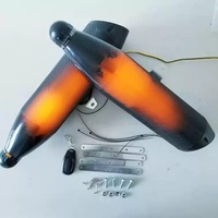 Motorcycle Simulated Sound Modified Car-mounted Subwoofer Flame Exhaust Pipe 12V with LED Bluetooth Speaker