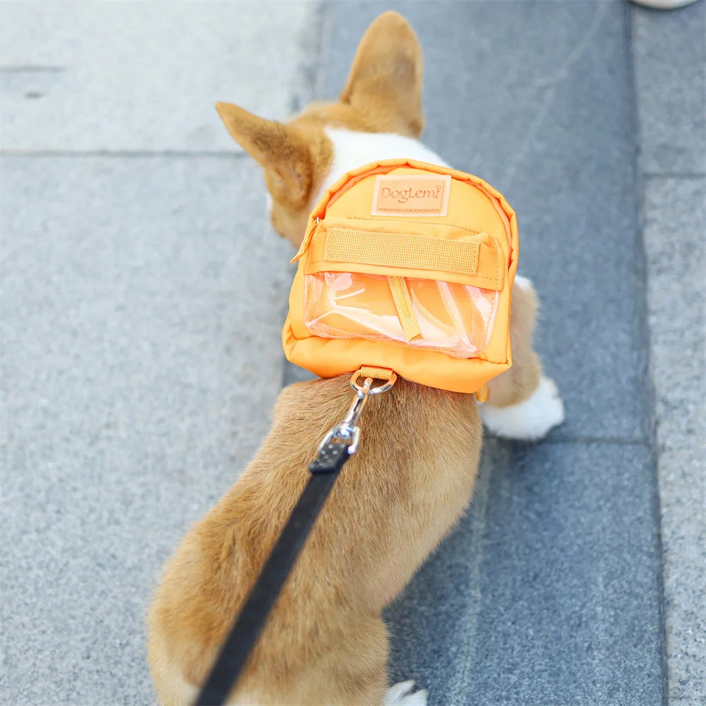 Multifunctional Pet Dog Self Backpack for Small Dogs French Bulldog Corgi Big Space Puppy Snack Bag Pet Outdoor Travel Supplies