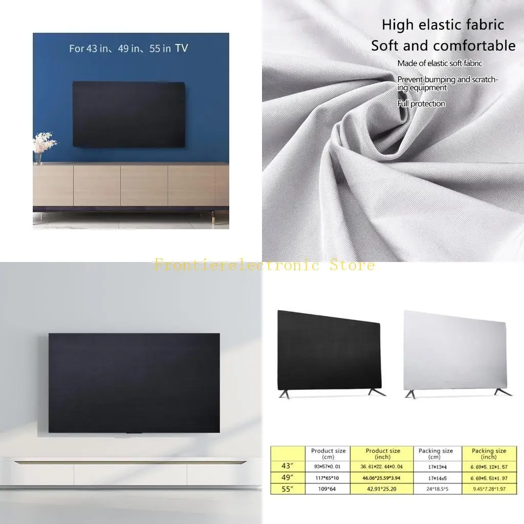 

G8DB 43'' 49" 55" LCD Monitor Dust Cover Protector Dust Cover Computer Monitor Stretch Cloth For LCD Screen Monitor for Ca