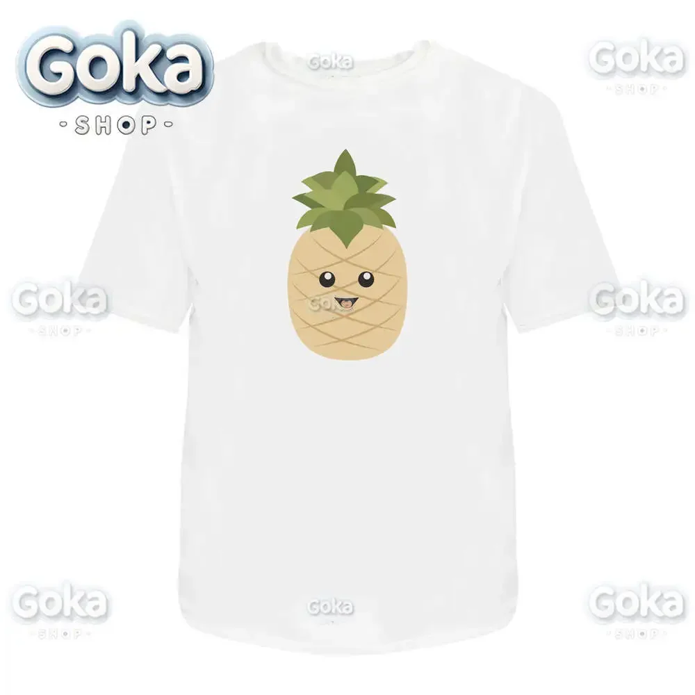 Joyful Pineapple Graphic T Shirts Mens Clothing New in Tops & Tees Cotton Women Printed T-shirt Y2K Clothes Cute Funny Tshirt image 2