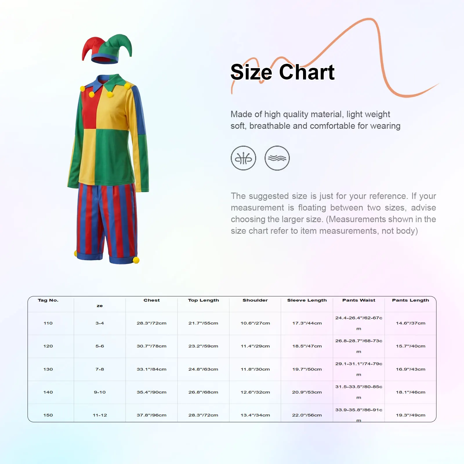 Clown Costume Halloween Evil Jester Twisted Circus Fancy Dress Long Sleeve Top with Stripe Shorts Clown Hat Stage Performance view 6