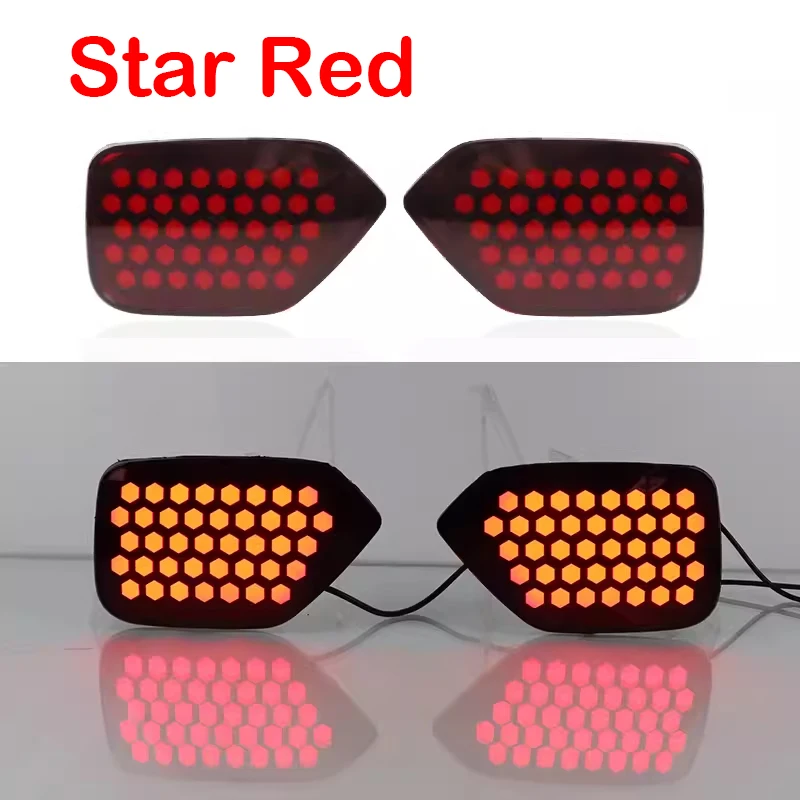 For Subaru XV 2018 2019 2020 2021 2022 2023 3-in-1 Functions 12V LED Rear Bumper Light Brake Light Dynamic Turn Signal Reflector